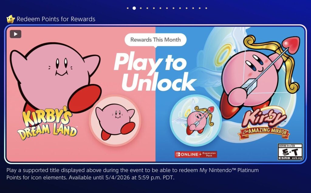 Kirby’s Dream Land and Kirby & Thr Amazing Mirror NSO Icons are now Available!