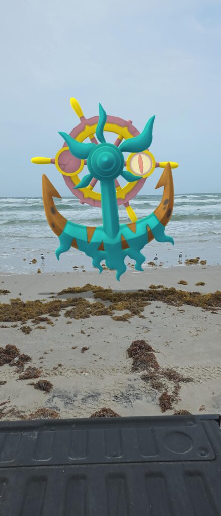Dhelmise in it's natural habitat.