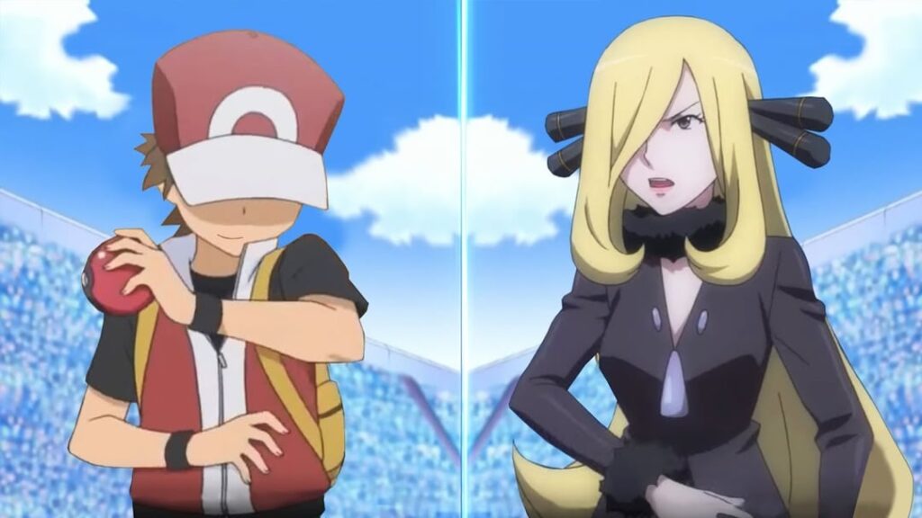 If Cynthia and Red battled who do you think would win and why?