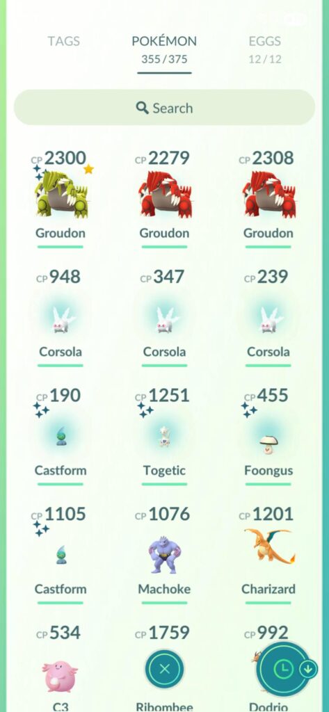 After two days without catch any shiny, got 5 in a single day!