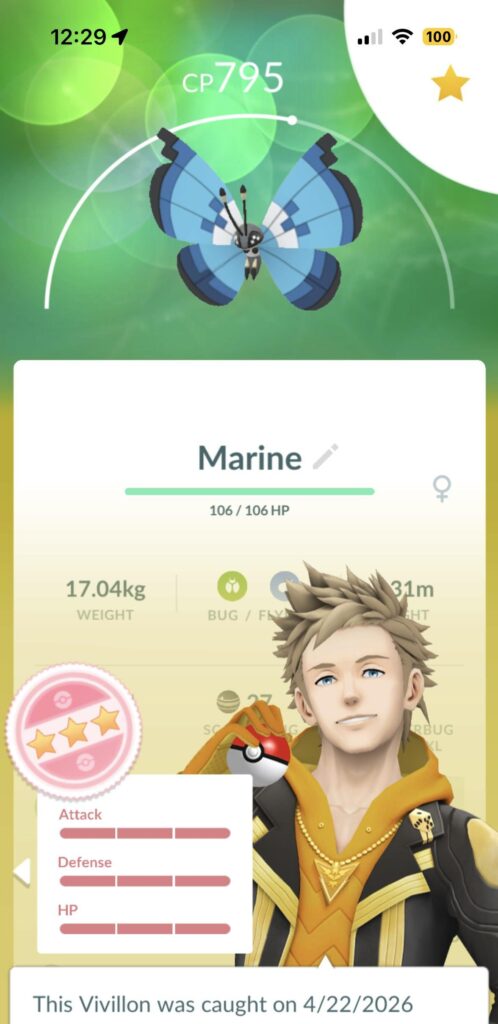 my first hundo Vivillon!