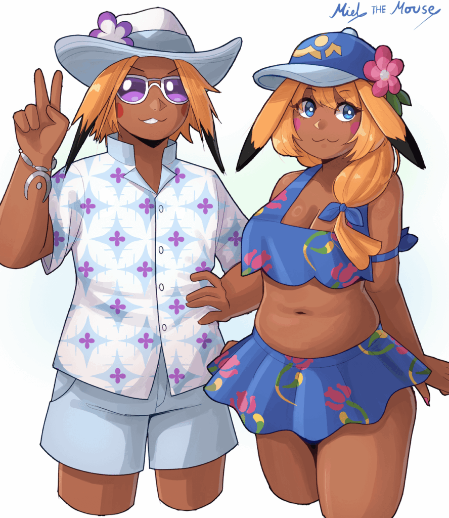 [OC] Mr. Windychu and Ms. Wavychu Gijinkas