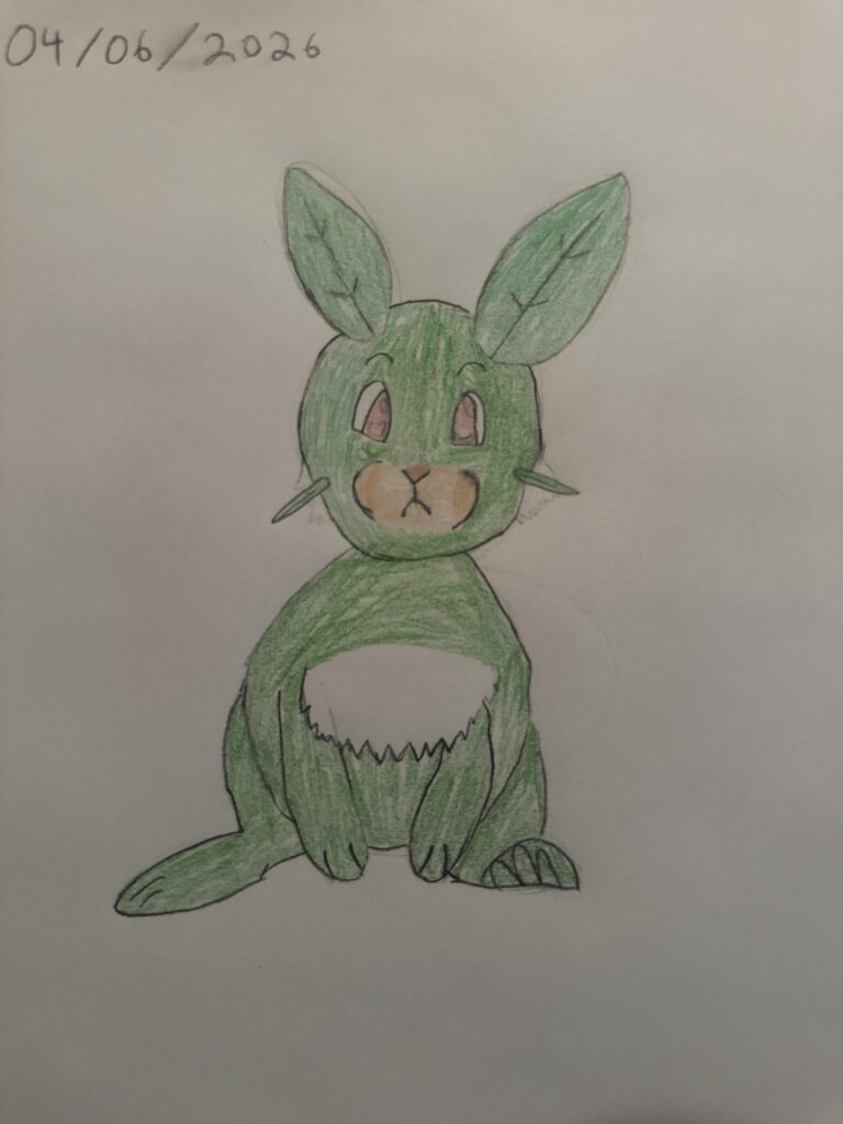 My first fakemon ever: Bunbud!
