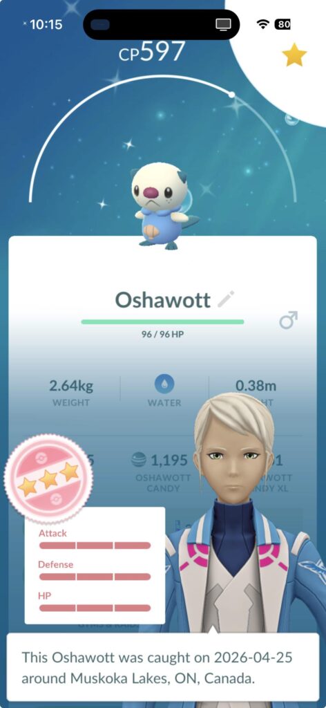 Before today I hadn’t yet hatched a Hundo nor a Shiny from the daily egg