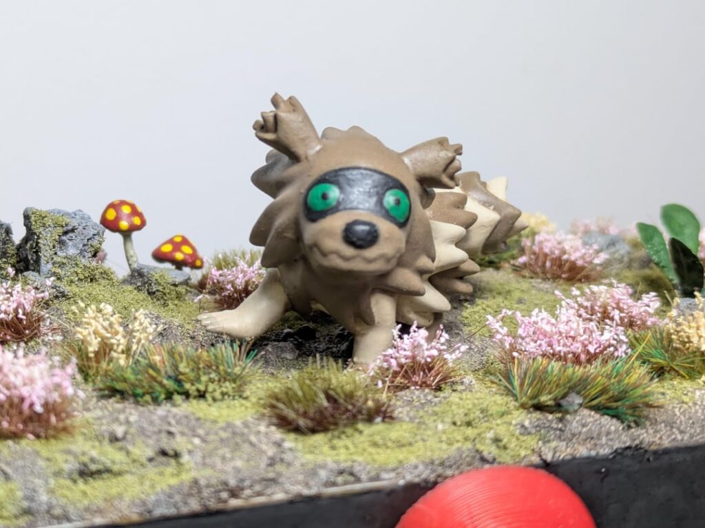 Small Zigzagoon diorama made for a colleague