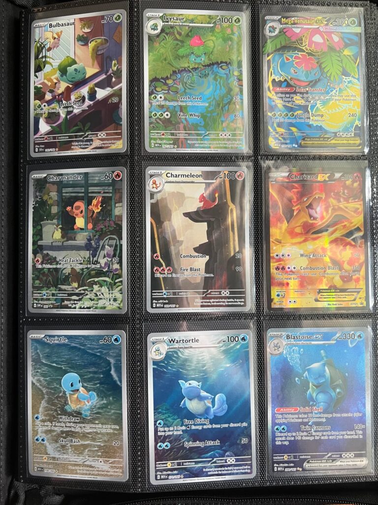 Kanto Pokédex binder — full arts wherever possible, best artwork from any era where not.