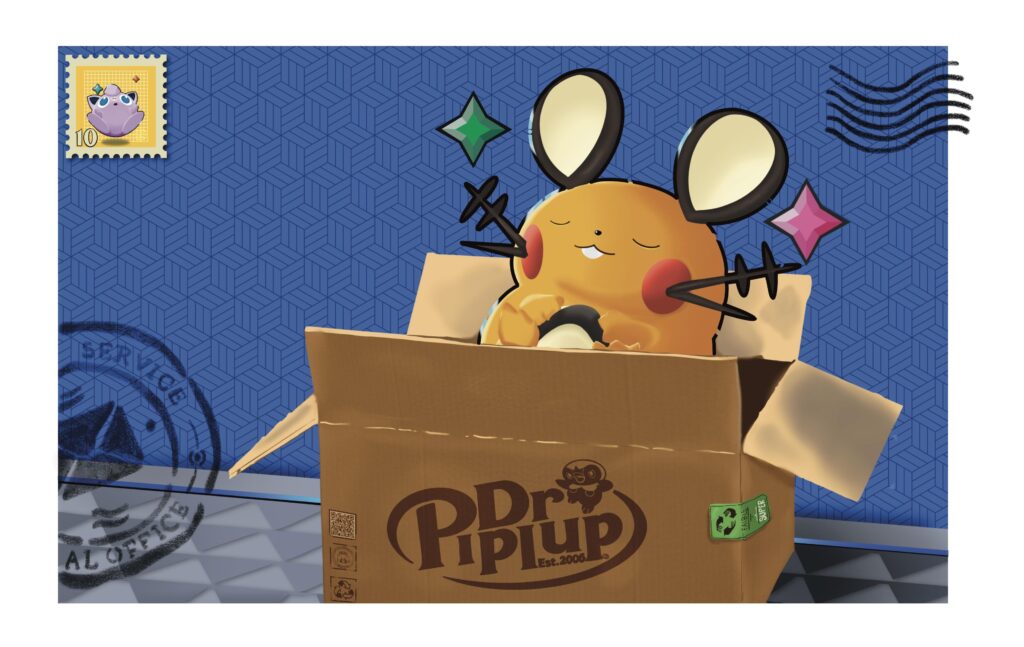 Dedenne pokemon postcard i created what you think (OC)