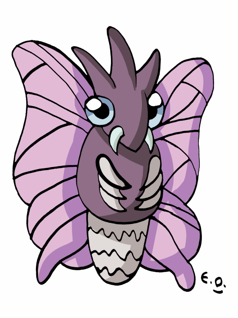 [OC] My drawing of Venomoth