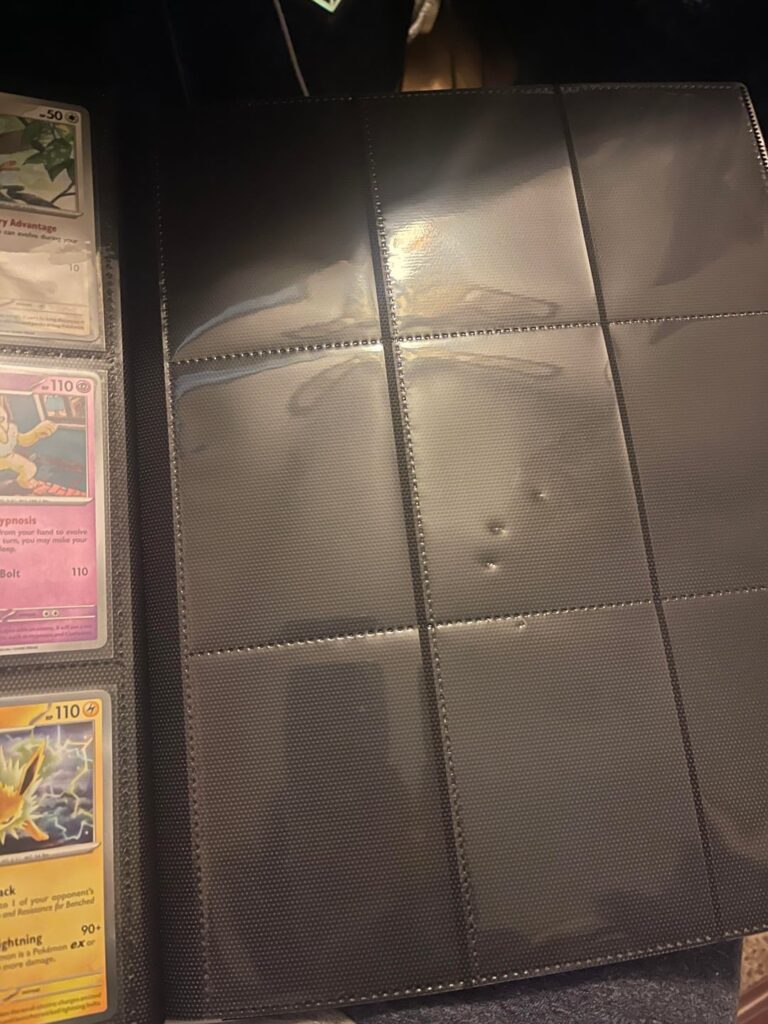 Cat jumped on binder. Is there any way to fix the plastic sleeve?