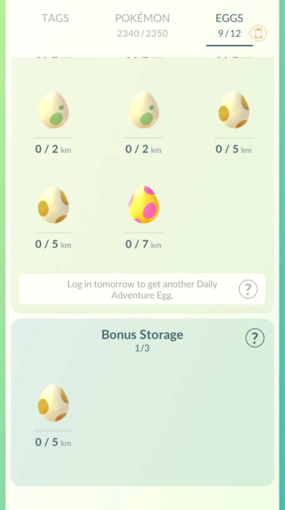 5k eggs in bonus storage?