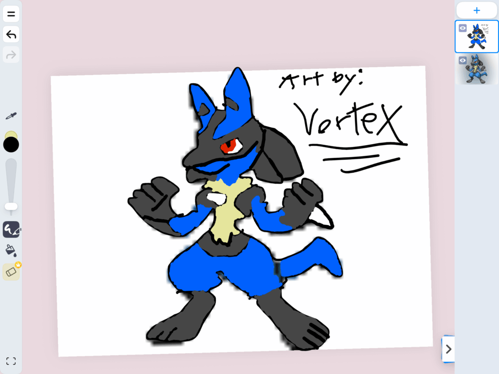 Made a lucario sketch!