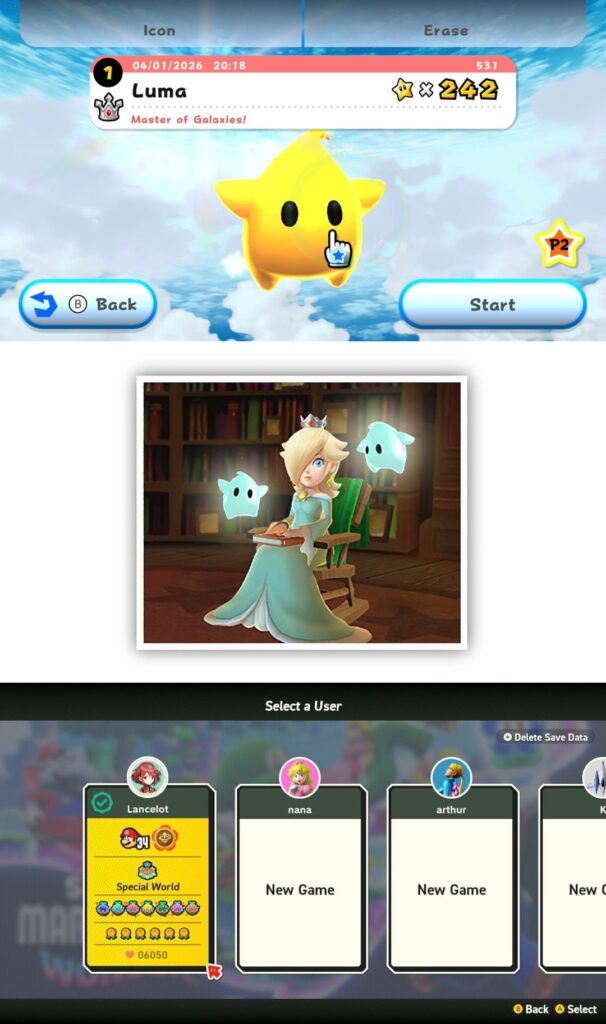 Mario Series on NS 100% Completion