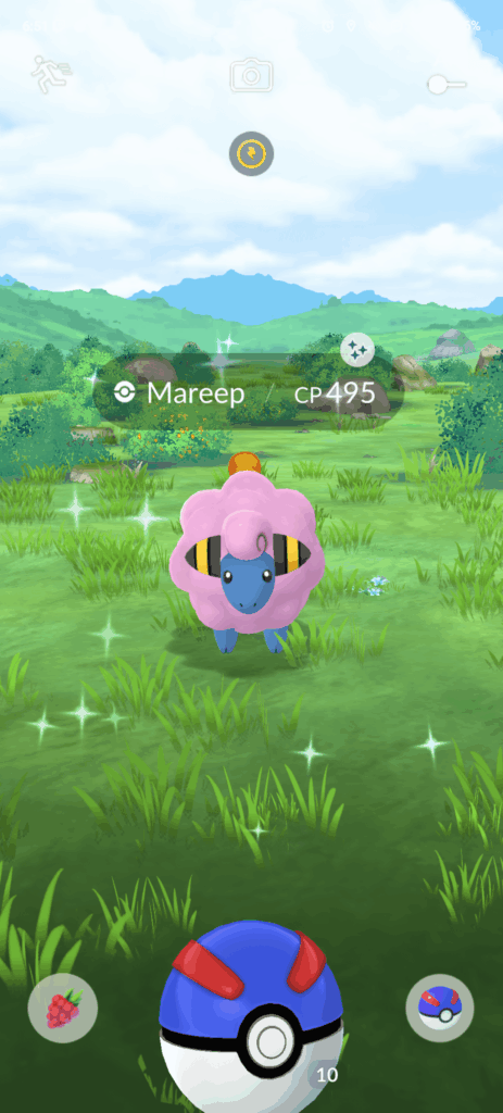 I caught 1 shiny Mareep during today's spotlight hour! Excited to see what's to come the rest of the week!