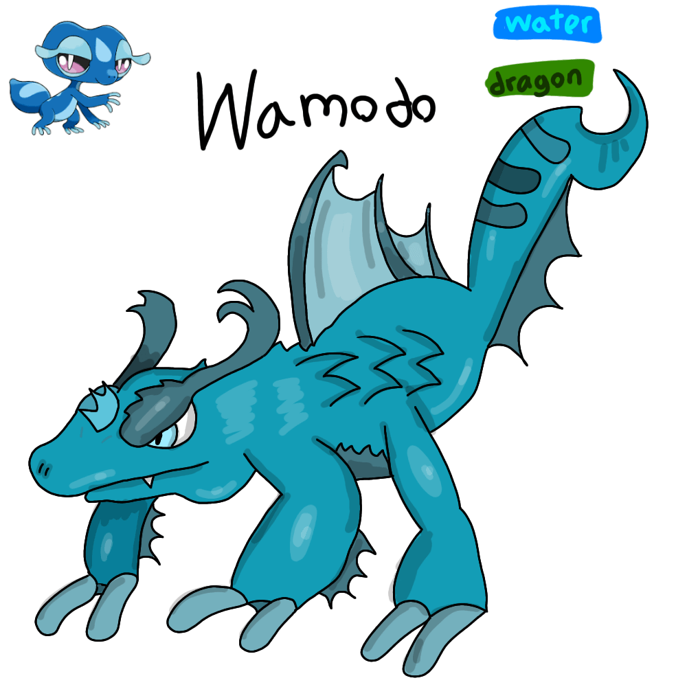 Wamodo , the wave lizard pokemon