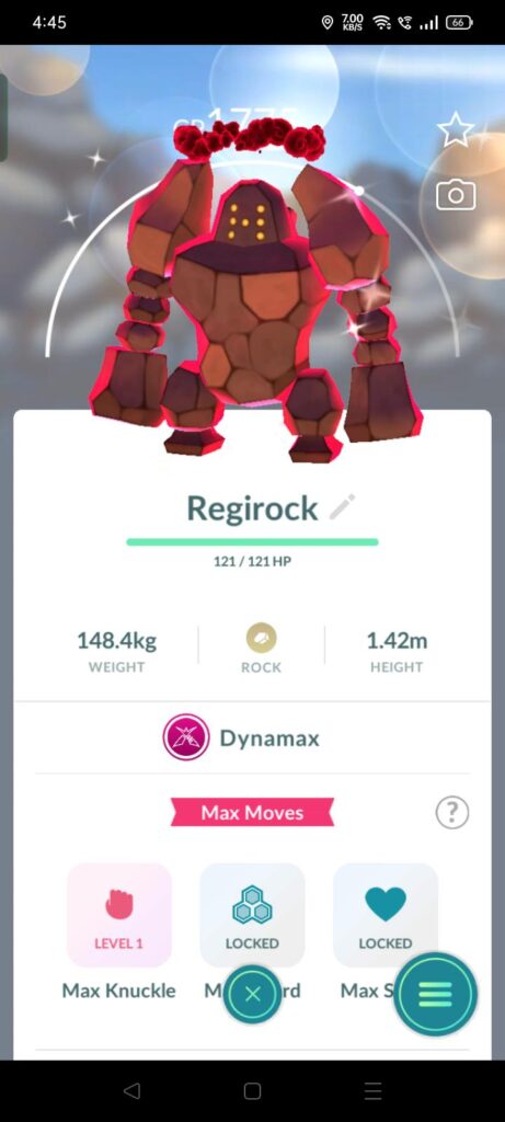 Shiny Dynamax Regirock confirmation
