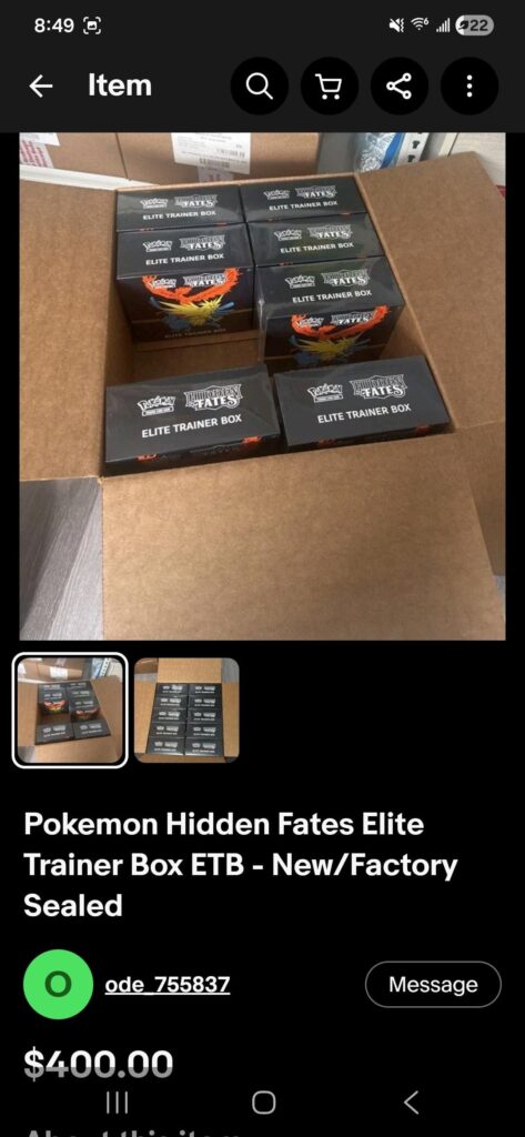 Got a hidden fates etb on ebay but...its so heavy..