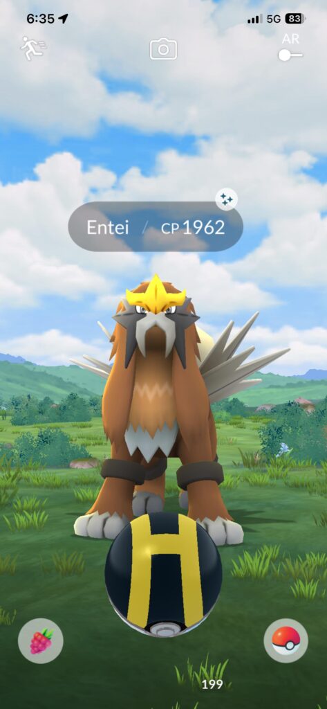 Is the Entei at the end of the Go Pass guaranteed shiny?