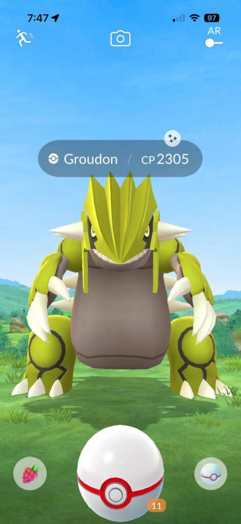 First Groudon raid got a shiny
