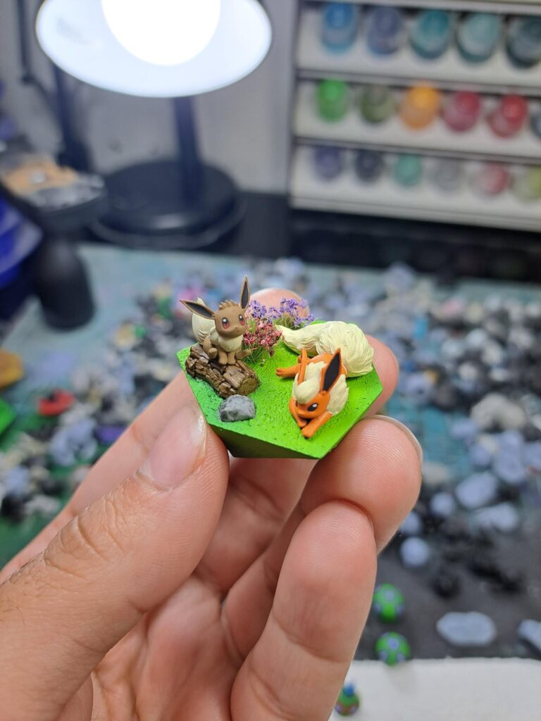 [OC] A small diorama I made for a 40mm D20 die