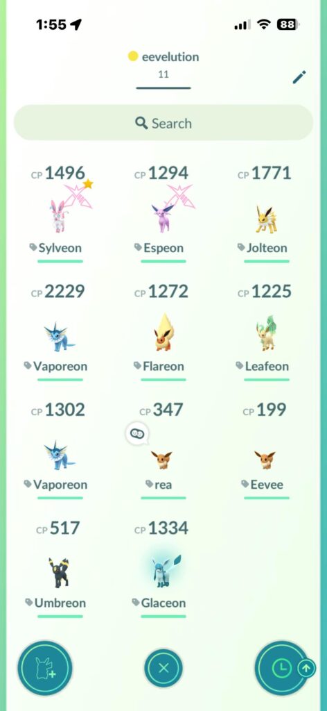 finished my eveelution