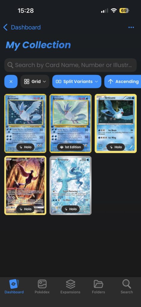 Articuno Master collection