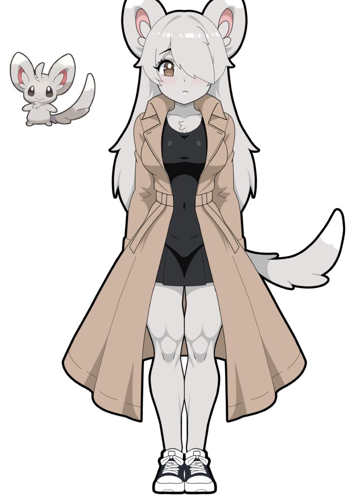 Minccino Girl (Humanized Pokemon) by me