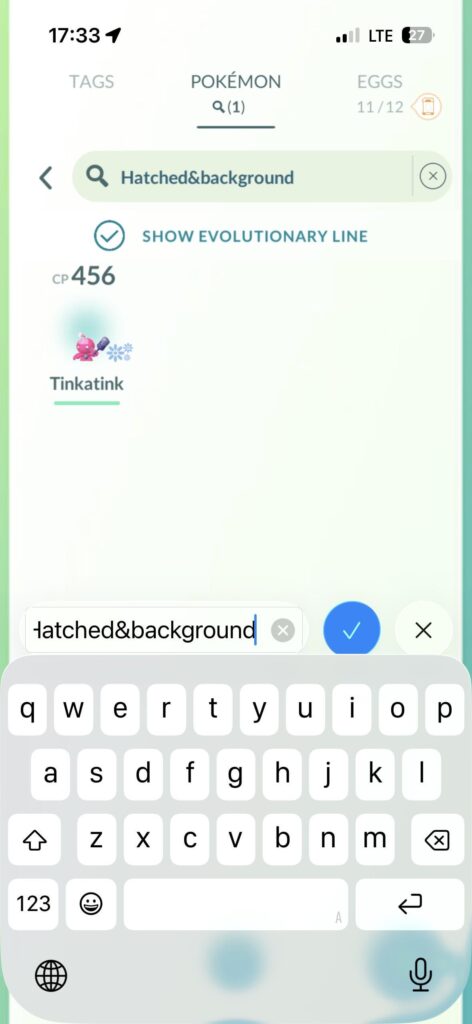 I got a hatched background Tinkatink from 10km egg 🤨