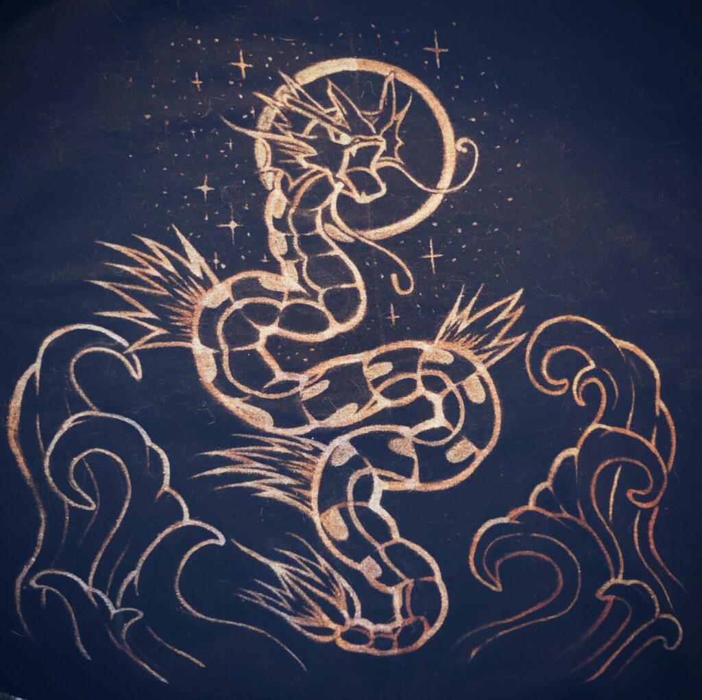 Gyarados Bleach Painting