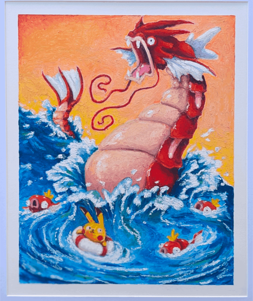 (OC) Pikachu visits the Lake of Rage!