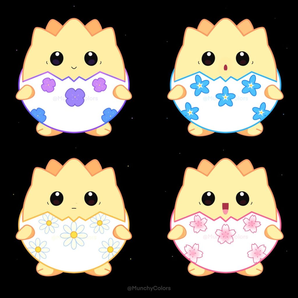 Togepi Spring Themed Designs 🥚🌸🌷✨