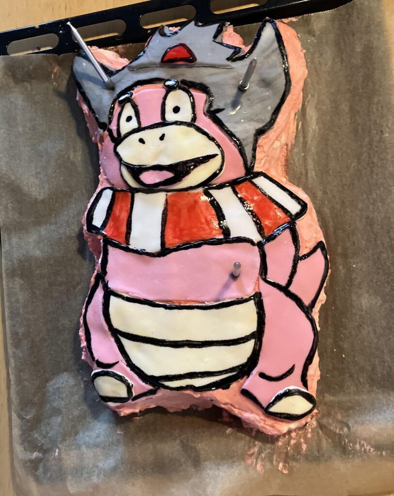 I made a Slowking cake for my boyfriend!