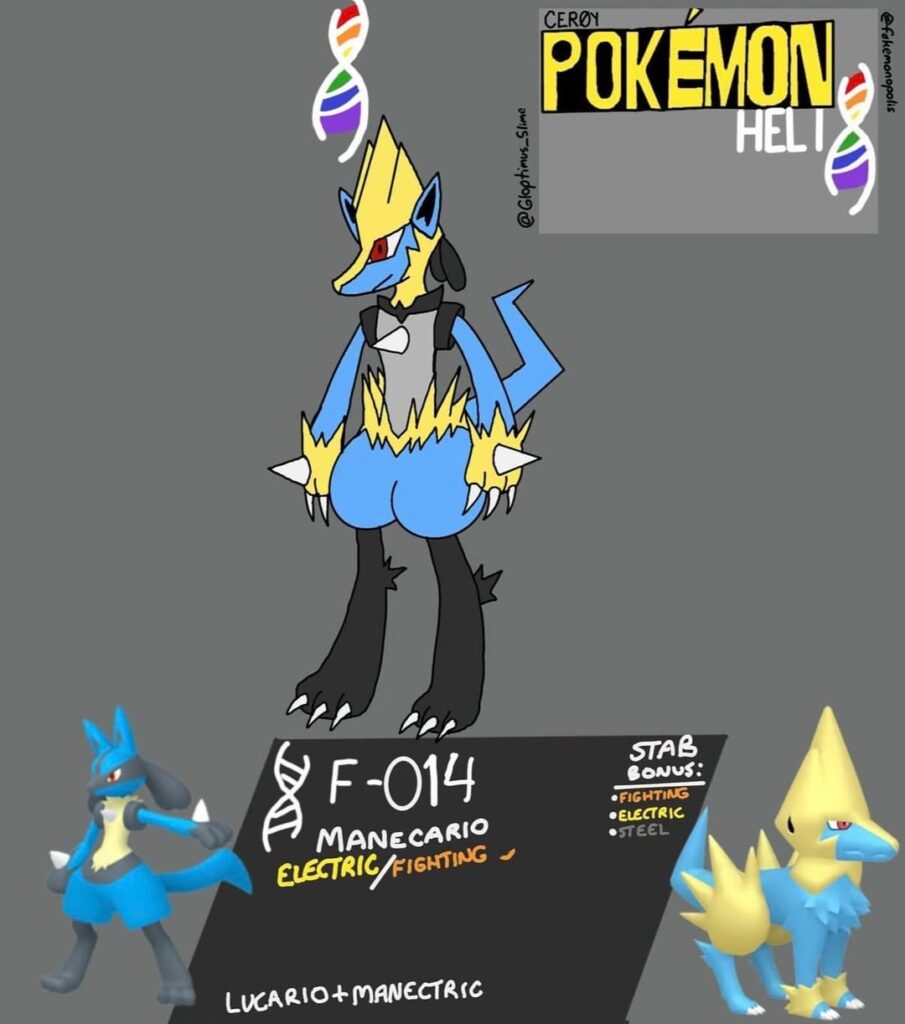 [OC] Lucario + Manectric fusion