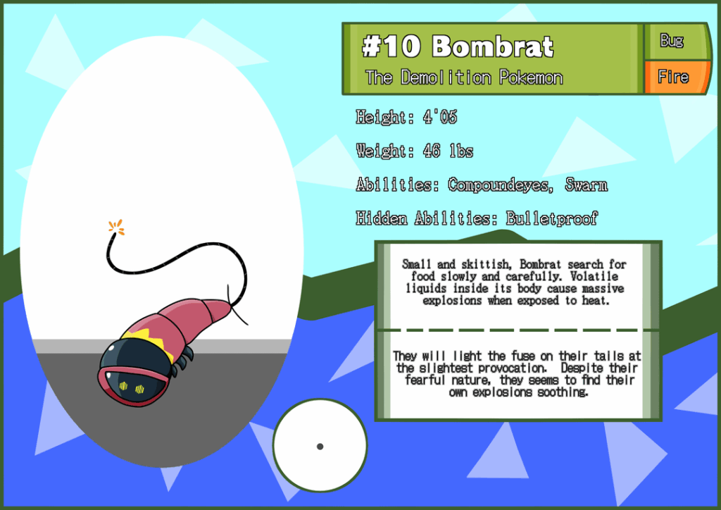 Regional bugs! Kadia Dex #10 Bombrat, #11 Ordonymph, and #12 Ordonate