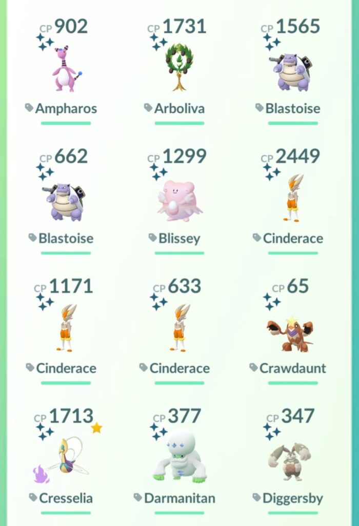 All my shiny’s so far