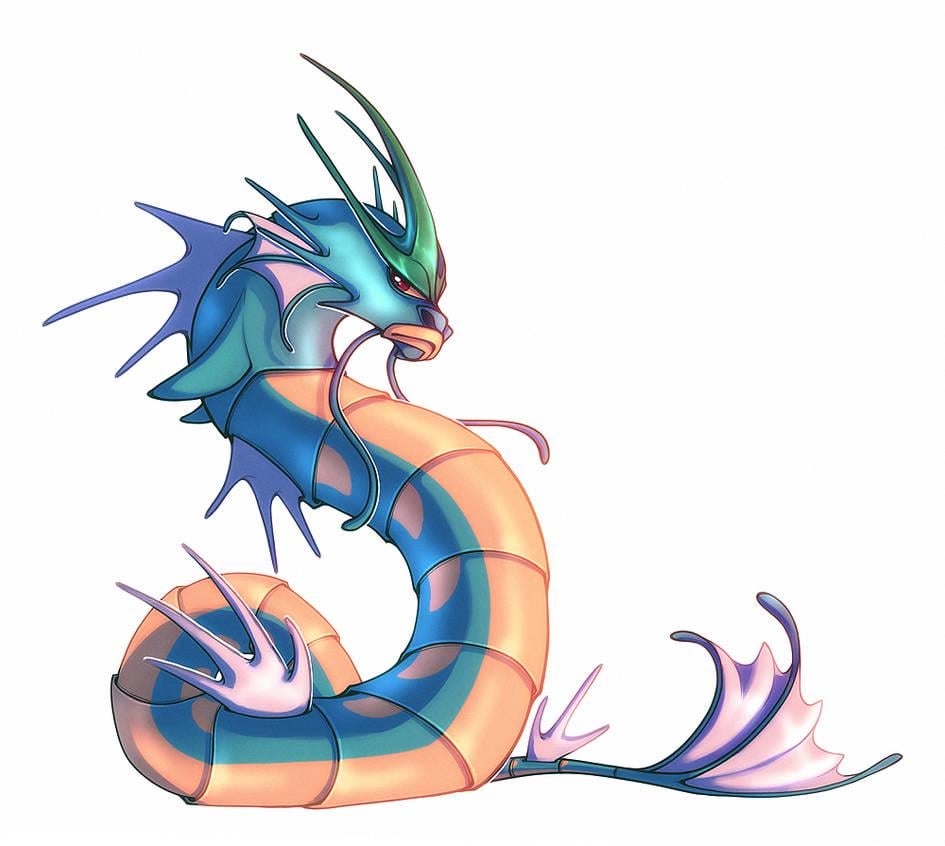 [OC] Gyarados Closed mouth but still grumpy