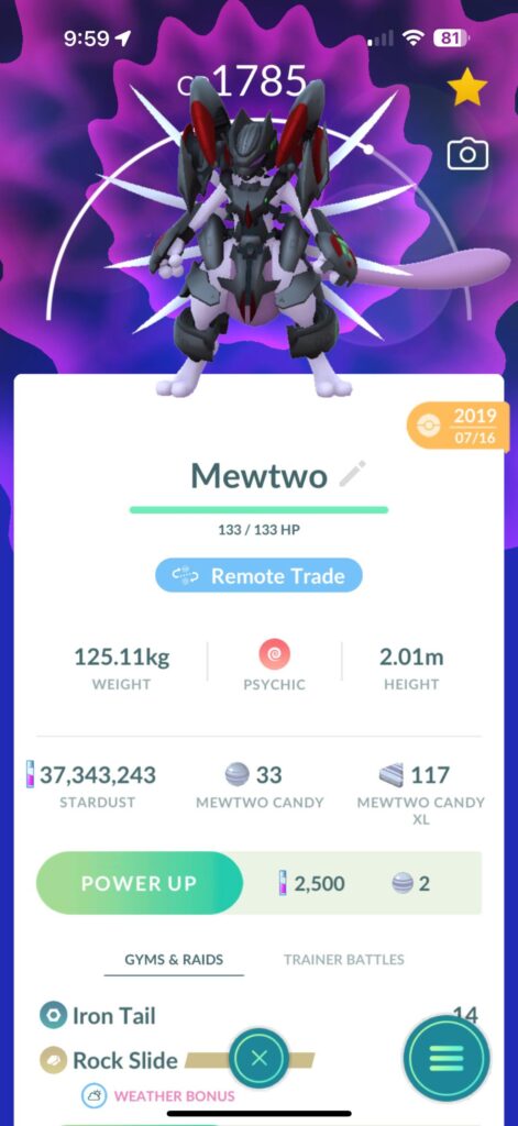 What’s a reasonable expectation for an armored mewtwo trade?