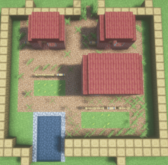 Pallet town in minecraft