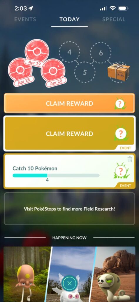 Issue with Claiming Field Research Reward…