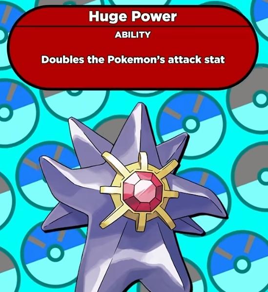 Is Mega Starmie a bunny? Then why does it get Huge Power?