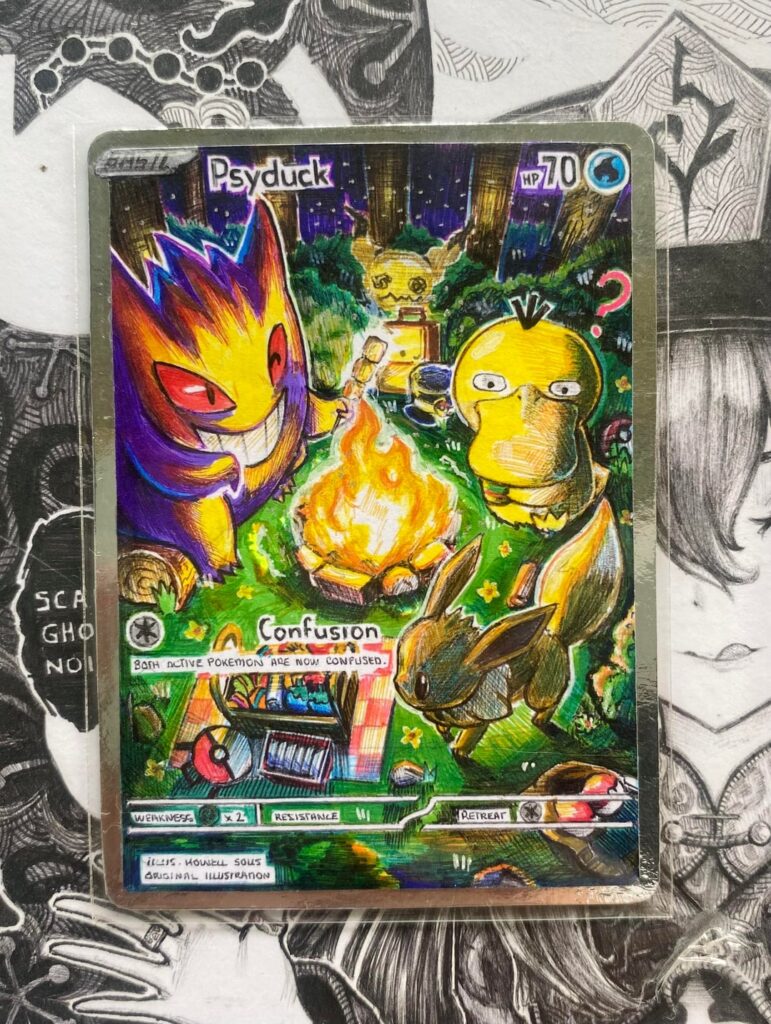 Sharing one of my Favorites Hand drawn card artworks (OC)