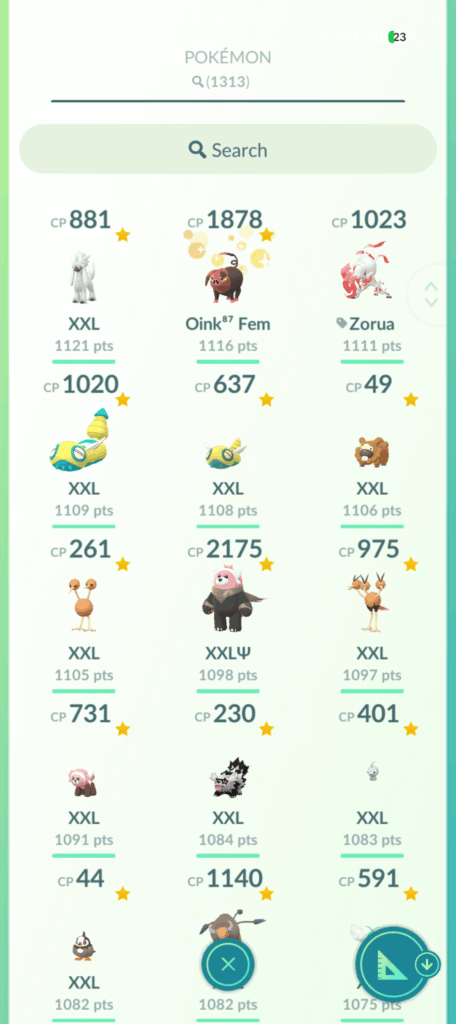 Community Opinion - what's a XXL score level (seen when entering in showcase) below which it's safe to delete Pokemon. 950, 1000, 1050? For fairly active communities w 15+ entrants.