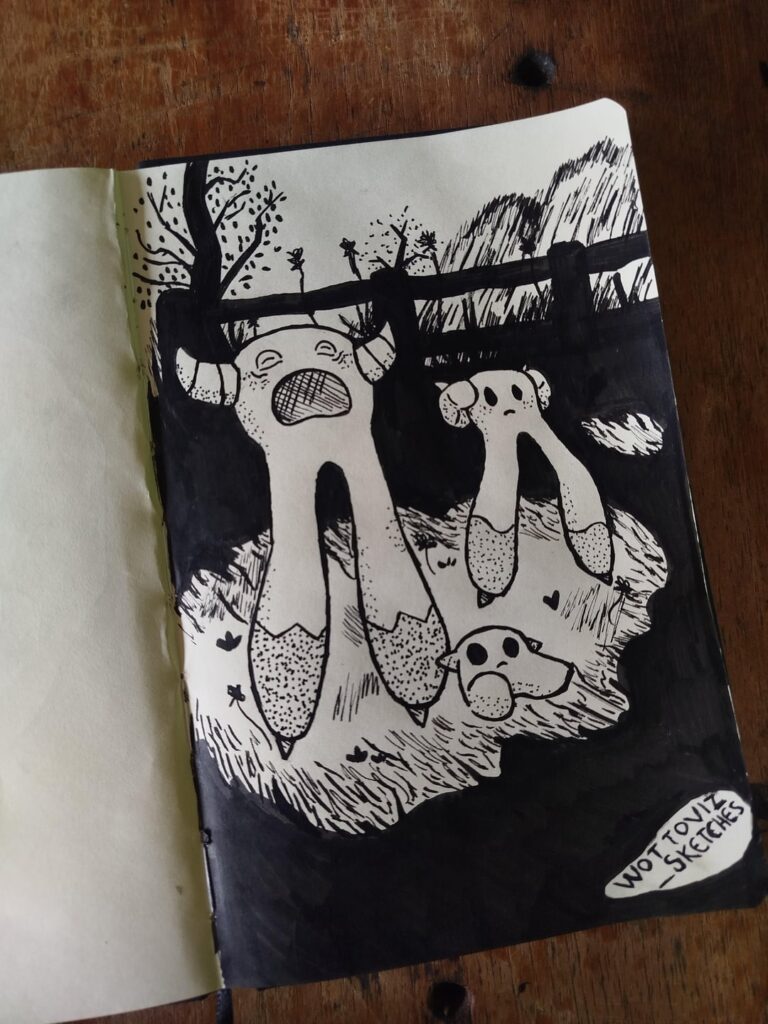 Thingalk and Crawnighter, the nightcrawlers