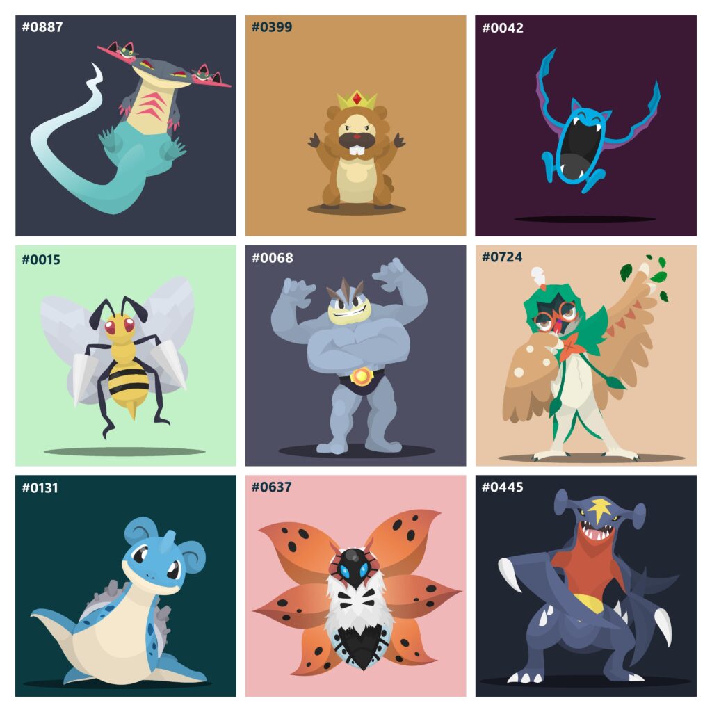 [OC] I made a load of pokemon art using only the custom shape tool in Powerpoint