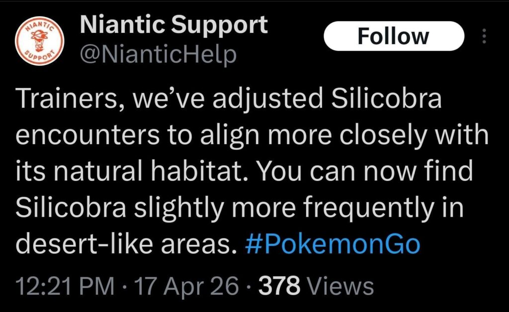 NianticHelp comments on Silicobra spawns