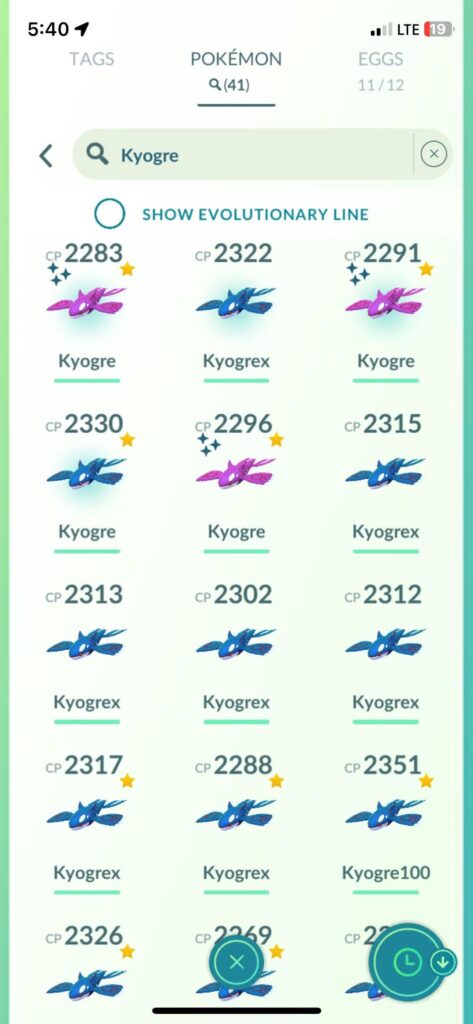 So, if you complain about not getting a shiny kyogre