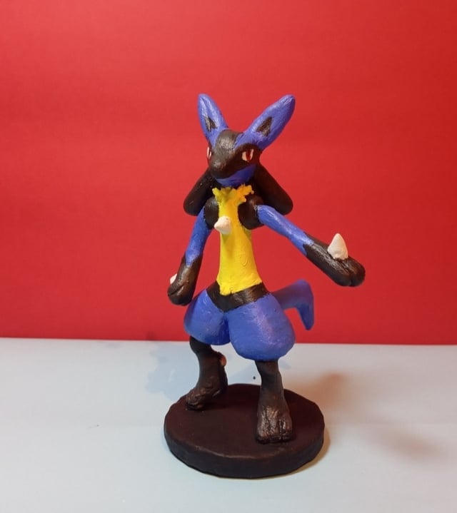 [OC] Lucario in air dry clay