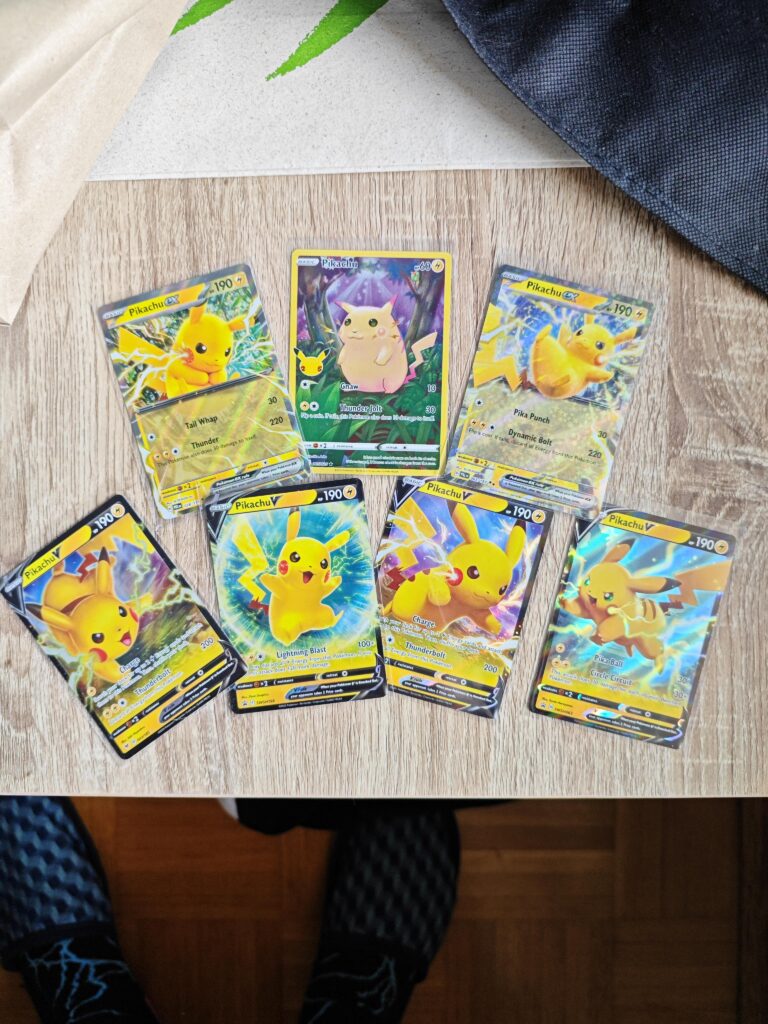 For about 20$ got from my opinion best looking Pikachu cards