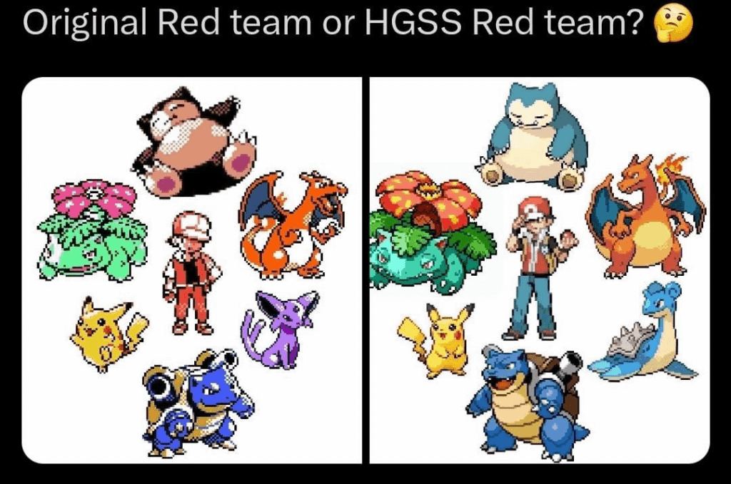 I don't know if this is unpopular, but I never liked Red having an Espeon and I prefer him having a Lapras. I simply find it pointless for a character meant to represent the first Pokémon games to have a Pokémon that's impossible to have in the first Pokémon games