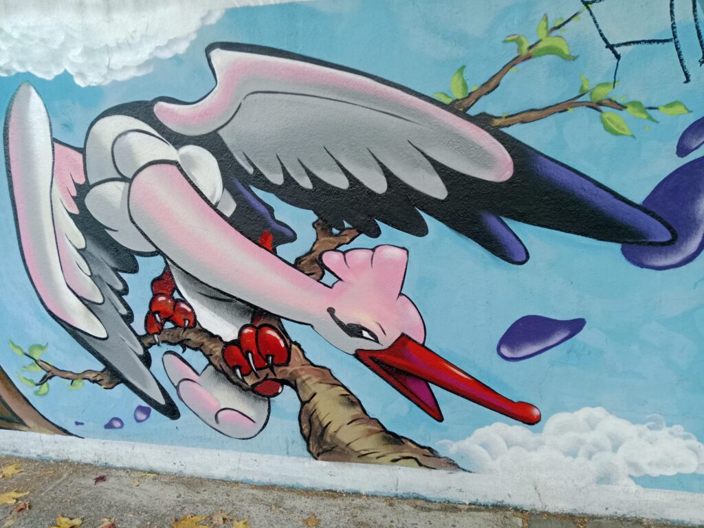 For some reason a school on my town has a bombirdier in a mural.