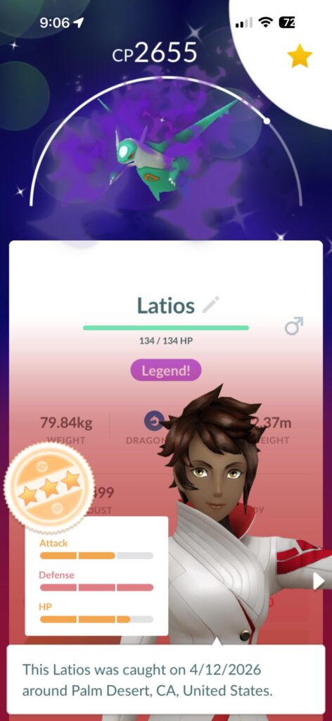 Should I Purify 3* Shiny Latios?